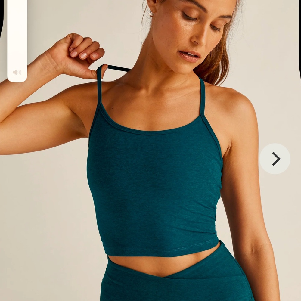 Beyond Yoga Spacedye Slim Racerback Cropped Tank - Majestic Blue